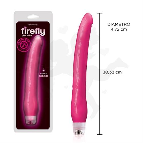 Vibrador fluorescente con suave textura y 30 cm